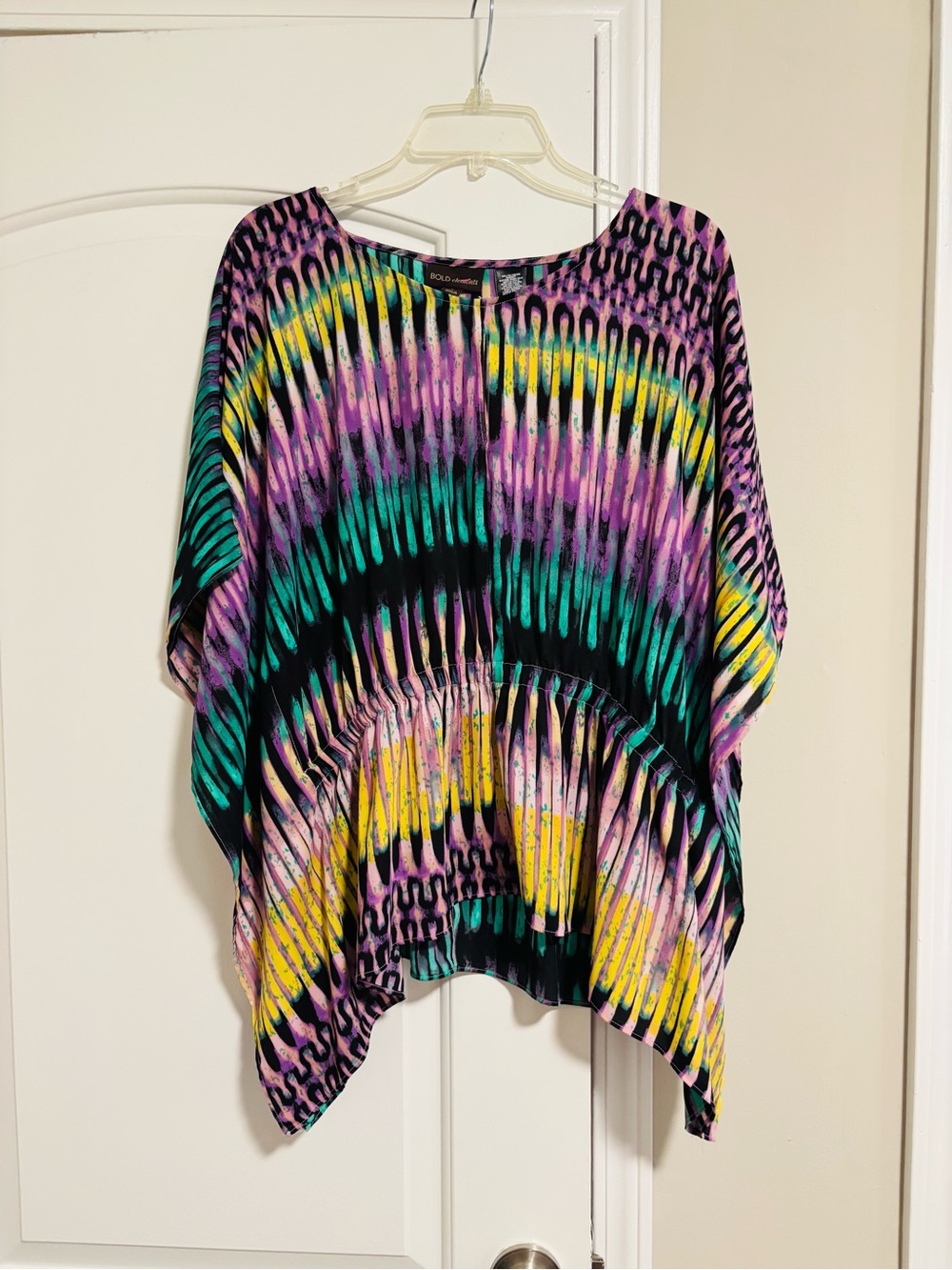 BOLD ELEMENTS, NWOT Colorful Blouse, Size Large